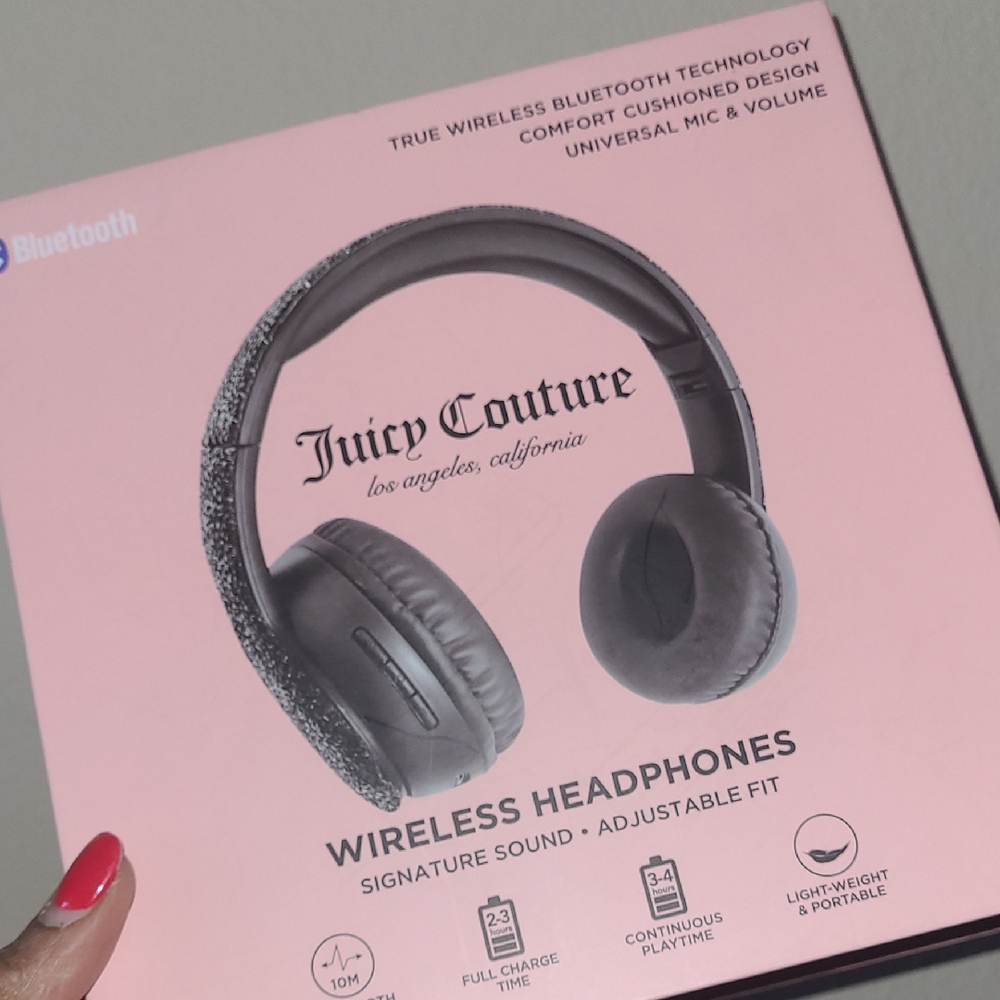 Juicy Couture Wireless Headphones - Black Embellished